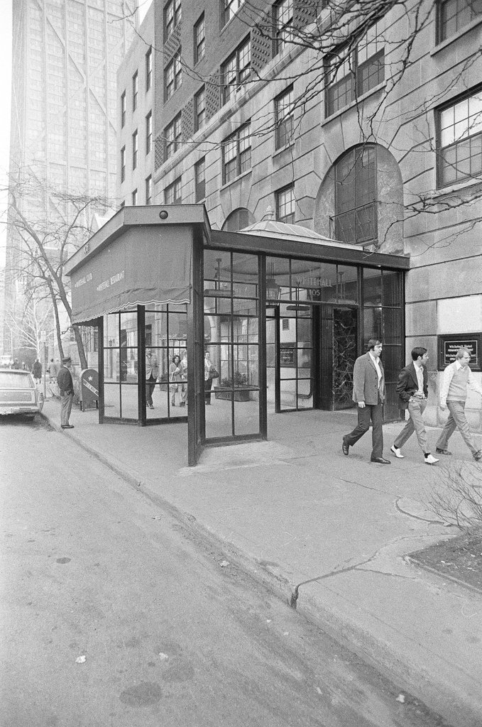 Exterior view of the entrance to the Whitehall Club and Whitehall Restaurant - Chicago Sun-Times