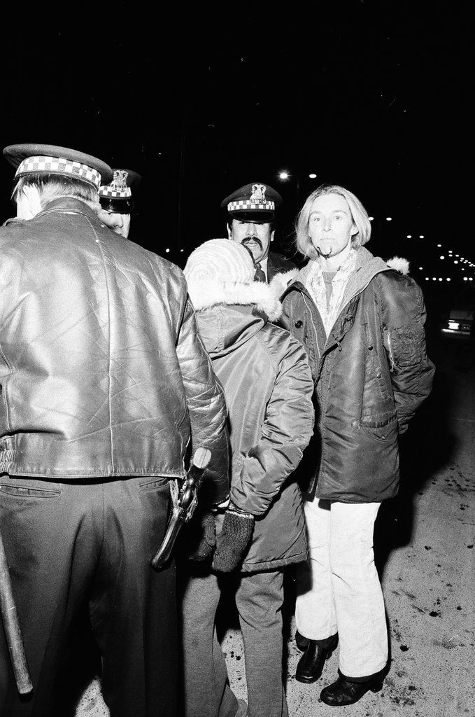 Jewish and Arab demonstrators clash - Fred Stein for Chicago Daily News