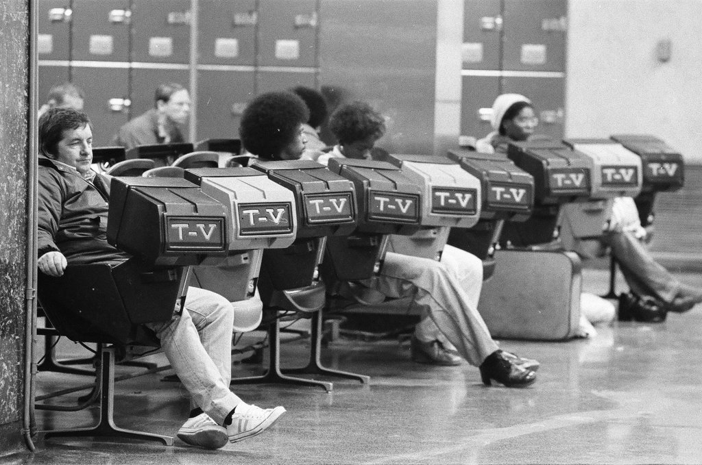 Bus travelers await their departures at the Greyhound Bus Terminal - Chicago Sun-Times