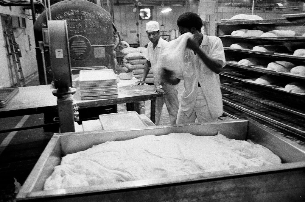 Views of the assembly process at the Buttermaid Bakeries donut plant - Chicago Sun-Times
