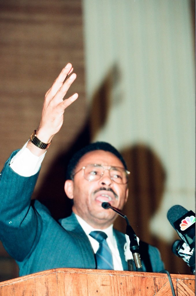 Roland Burris and Jesse Jackson at mayoral campaign - Chicago Sun-Times