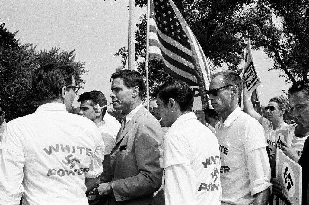George Rockwell leads Nazi rally - Chicago Sun-Times