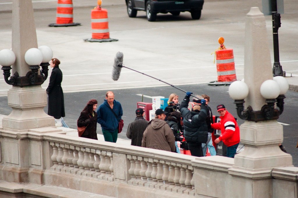 Cast and crew from the 'ER' television show film along the Chicago River - Chicago Sun-Times