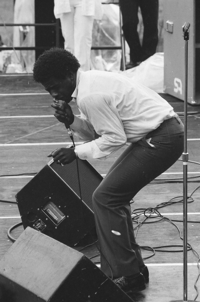 Crowds watch gospel singers perform on stage at the first Thomas A. Dorsey Gospel Festival - Chicago Sun-Times