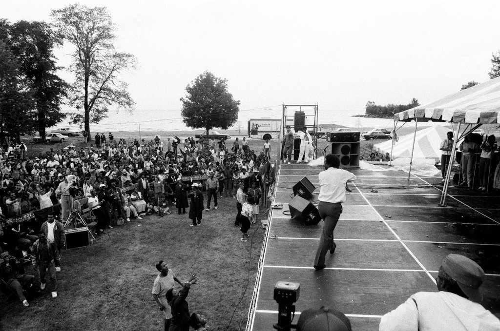 Crowds watch gospel singers perform on stage at the first Thomas A. Dorsey Gospel Festival - Chicago Sun-Times