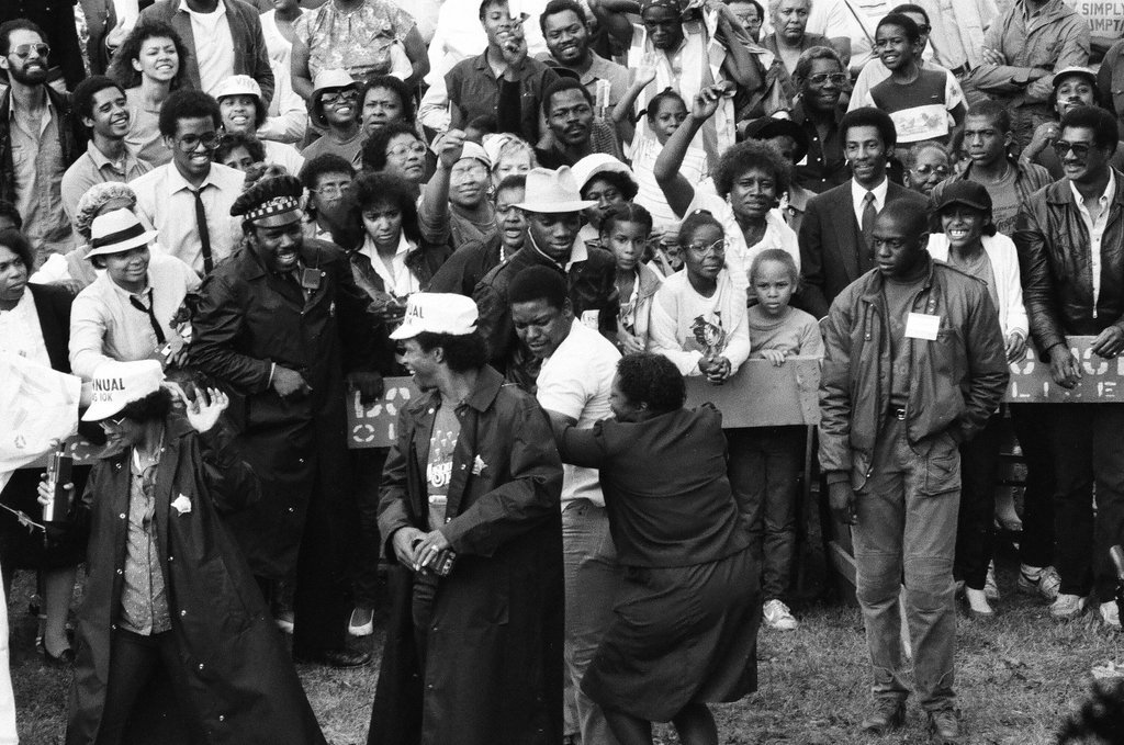 Crowds watch gospel singers perform on stage at the first Thomas A. Dorsey Gospel Festival - Chicago Sun-Times