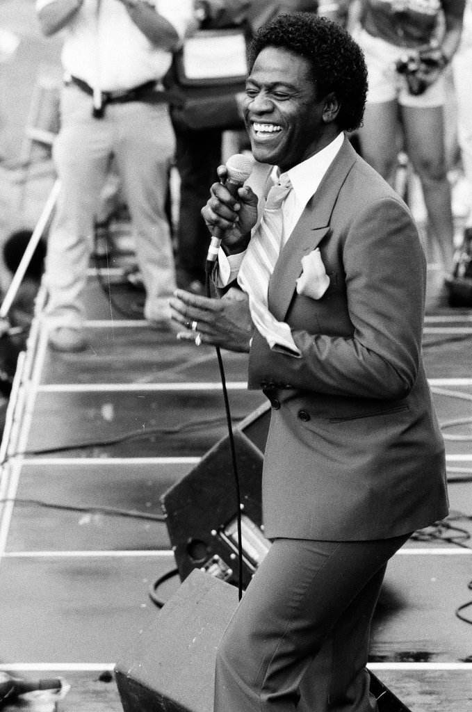 Crowds watch gospel singers perform on stage at the first Thomas A. Dorsey Gospel Festival - Chicago Sun-Times