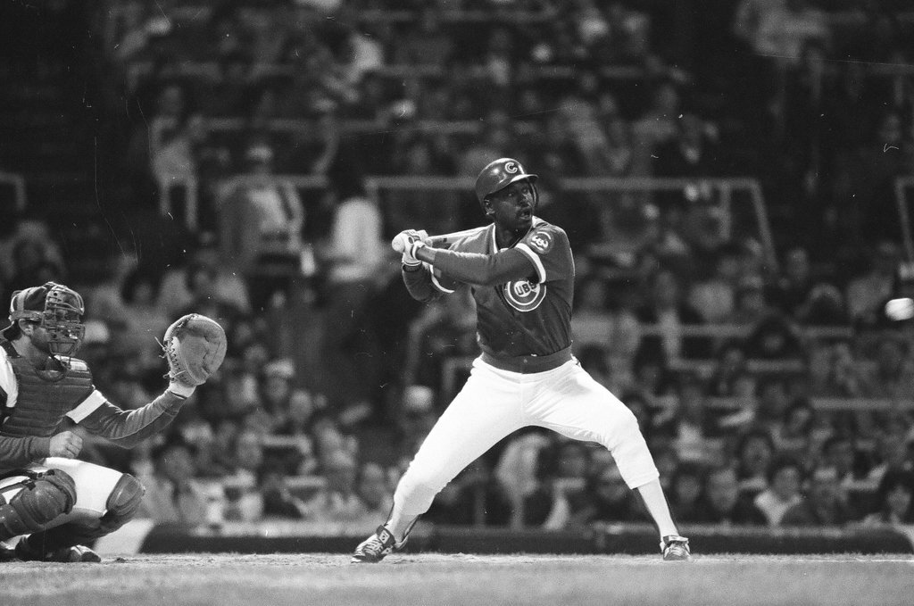 Mayor Harold Washington throws the opening pitch for a baseball game of the Cubs against the White Sox - Chicago Sun-Times