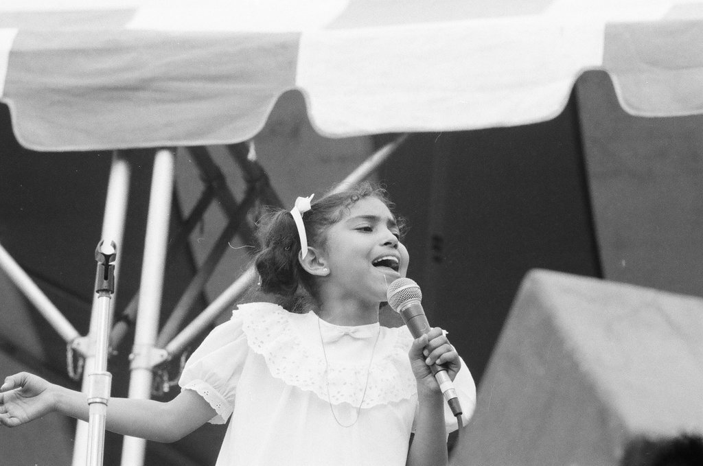 Crowds watch gospel singers perform on stage at the first Thomas A. Dorsey Gospel Festival - Chicago Sun-Times