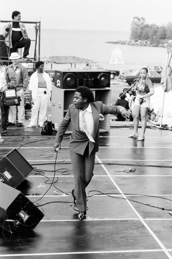 Crowds watch gospel singers perform on stage at the first Thomas A. Dorsey Gospel Festival - Chicago Sun-Times