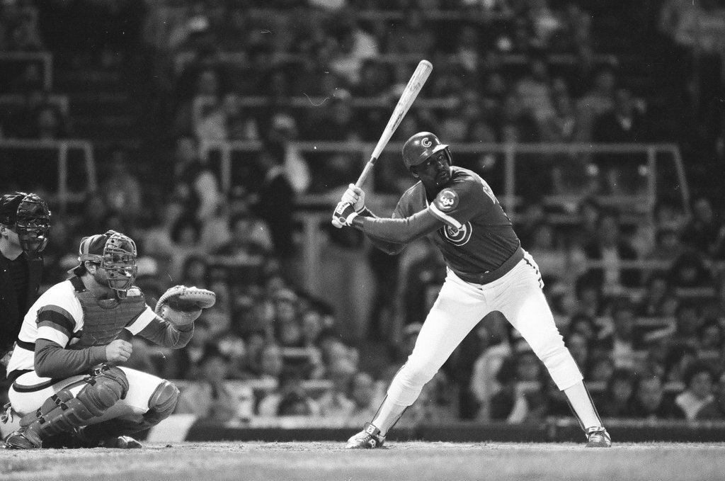 Mayor Harold Washington throws the opening pitch for a baseball game of the Cubs against the White Sox - Chicago Sun-Times