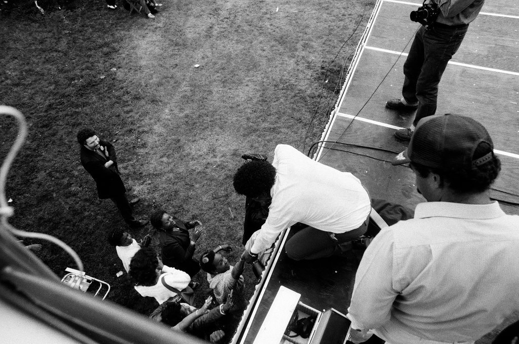 Crowds watch gospel singers perform on stage at the first Thomas A. Dorsey Gospel Festival - Chicago Sun-Times