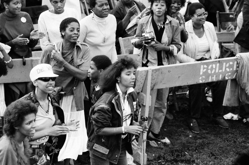 Crowds watch gospel singers perform on stage at the first Thomas A. Dorsey Gospel Festival - Chicago Sun-Times