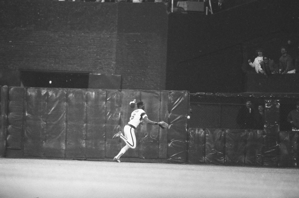 Mayor Harold Washington throws the opening pitch for a baseball game of the Cubs against the White Sox - Chicago Sun-Times