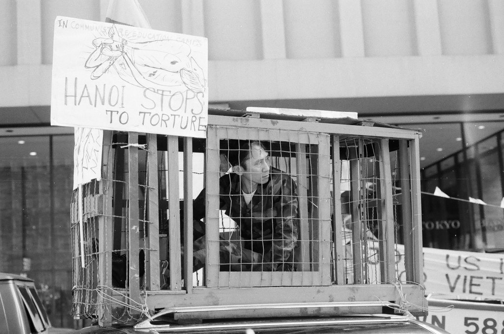 An organization hosts a rally regarding prison camps in Hanoi, Vietnam - Chicago Sun-Times