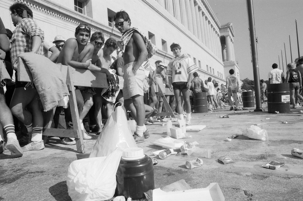 Fans line up outside Soldier Field for the Bruce Springsteen concert - Chicago Sun-Times