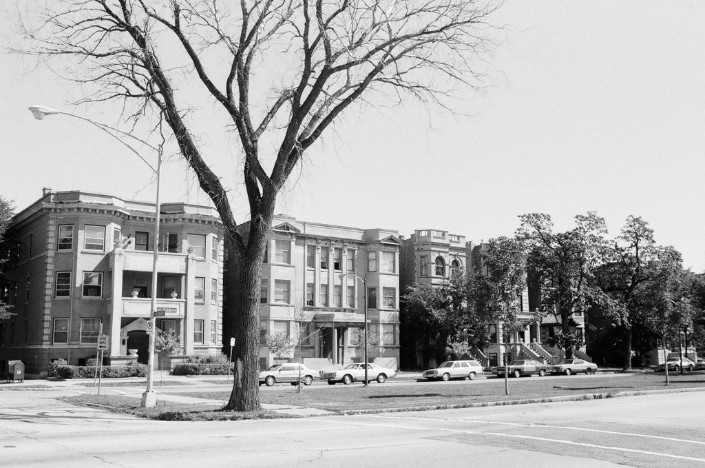 Views of the buildings surrounding Logan Square Park - Chicago Sun-Times