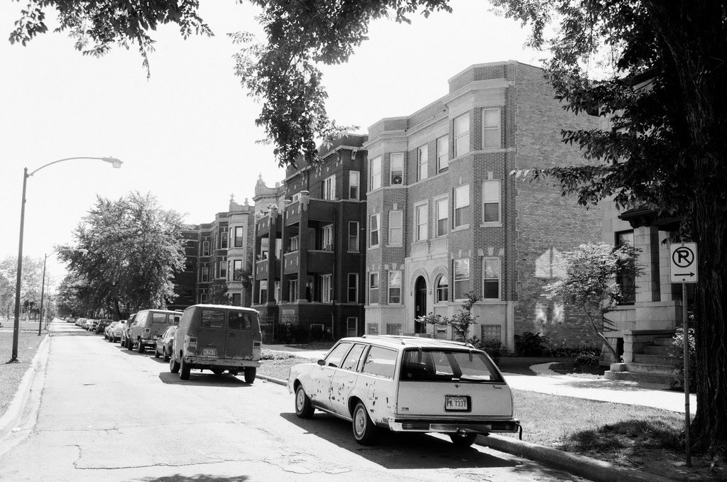 Views of the buildings surrounding Logan Square Park - Chicago Sun-Times