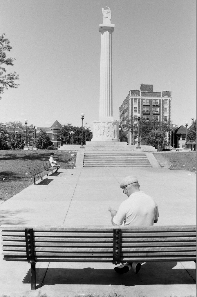 Views of the buildings surrounding Logan Square Park - Chicago Sun-Times