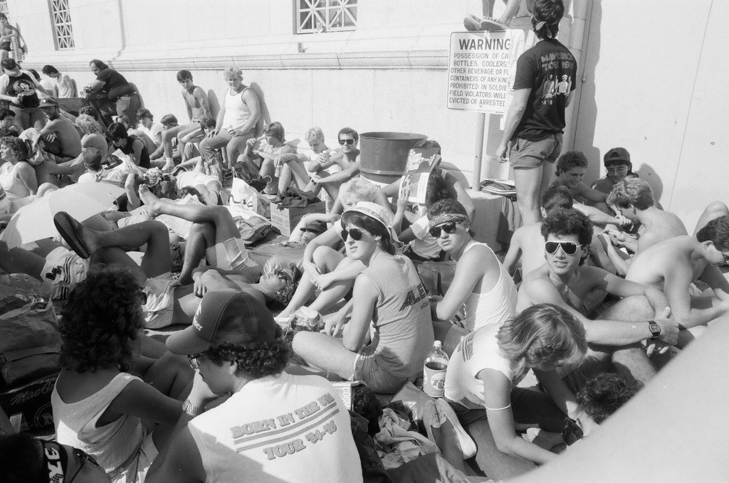 Fans line up outside Soldier Field for the Bruce Springsteen concert - Chicago Sun-Times