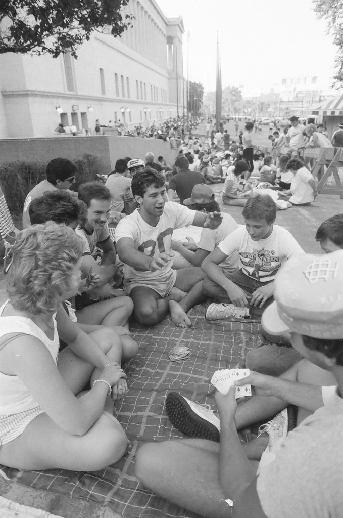 Fans line up outside Soldier Field for the Bruce Springsteen concert - Chicago Sun-Times