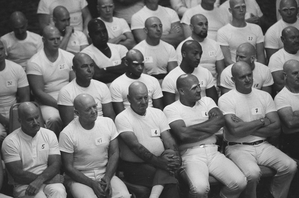Contestants participate in a Mr. Clean look-alike contest - Jerry Tomaselli for Chicago Sun-Times