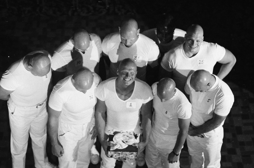Contestants participate in a Mr. Clean look-alike contest - Jerry Tomaselli for Chicago Sun-Times