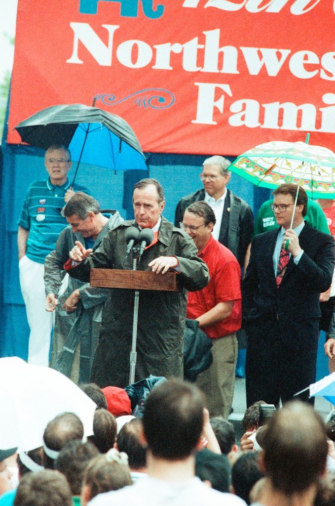 President George H.W. Bush is a speaker at the Northwest Republican Family Picnic - Chicago Sun-Times