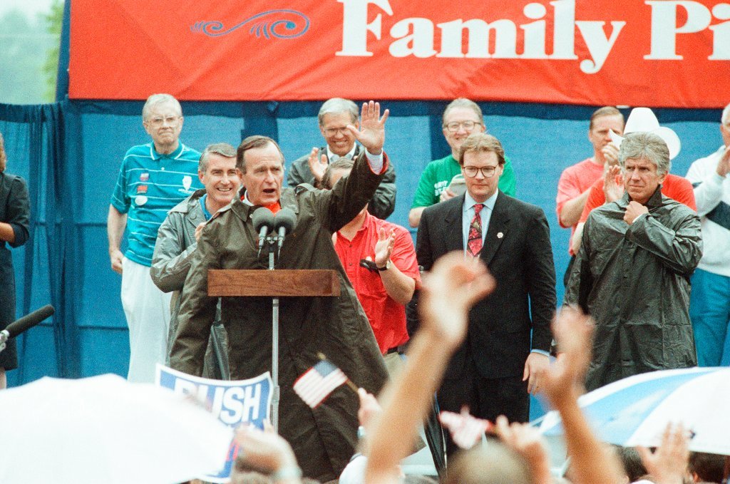 President George H.W. Bush is a speaker at the Northwest Republican Family Picnic - Chicago Sun-Times
