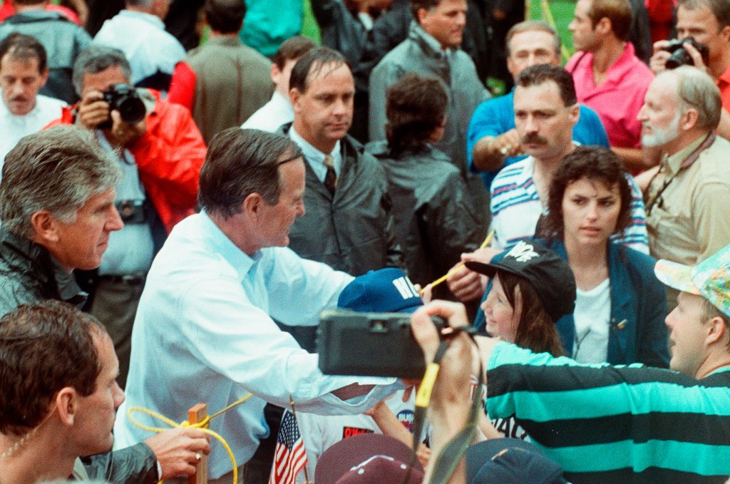 President George H.W. Bush is a speaker at the Northwest Republican Family Picnic - Chicago Sun-Times