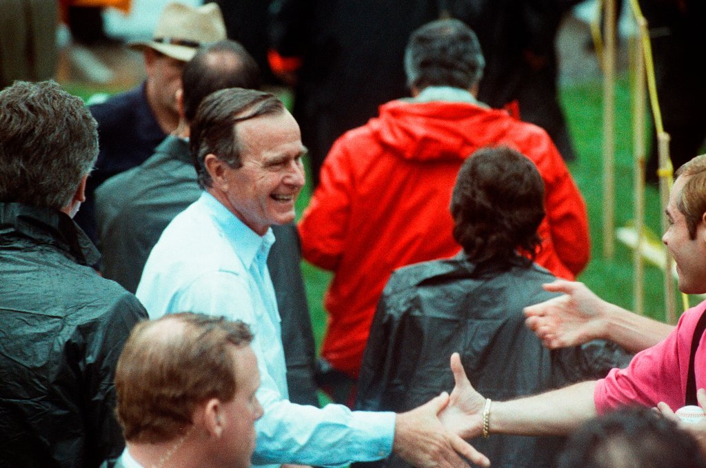 President George H.W. Bush is a speaker at the Northwest Republican Family Picnic - Chicago Sun-Times