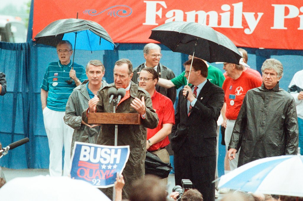 President George H.W. Bush is a speaker at the Northwest Republican Family Picnic - Chicago Sun-Times