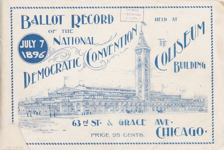 Cover to the book Ballot Record of the National Democratic Convention Held at the Coliseum Building - Charles T. Rothermel and Company
