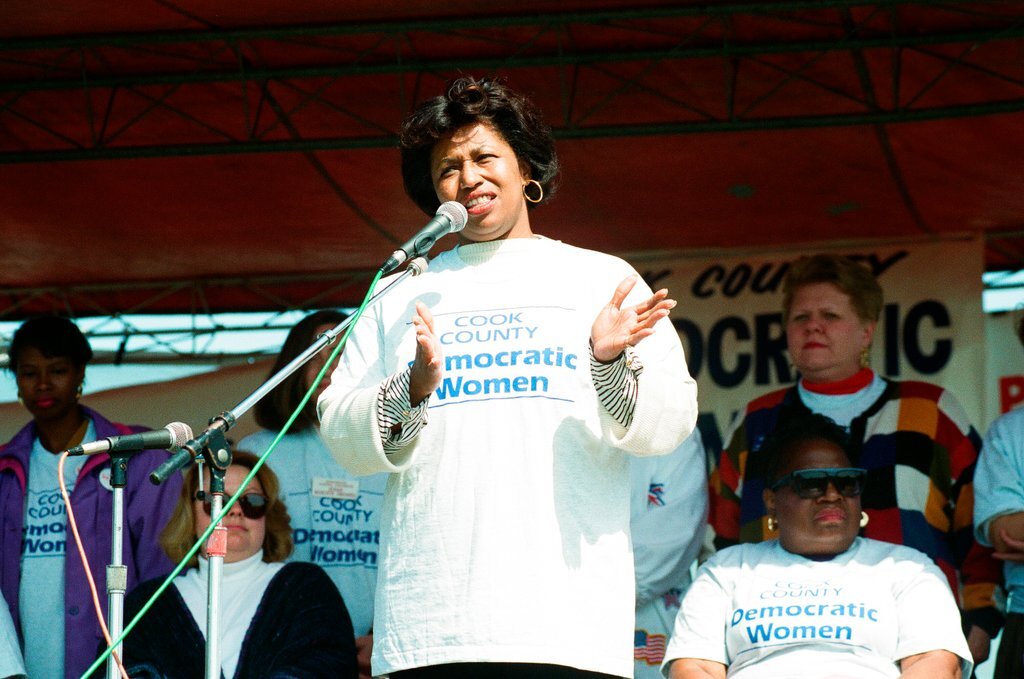 The Cook County Democratic Women host an event where Carol Moseley-Braun campaigns - Chicago Sun-Times