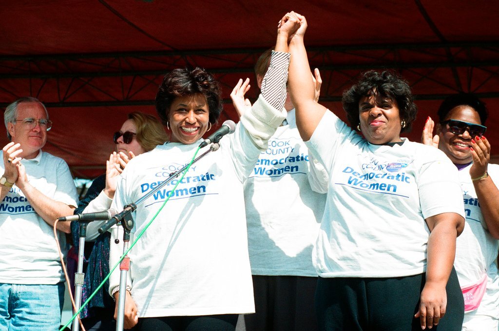 The Cook County Democratic Women host an event where Carol Moseley-Braun campaigns - Chicago Sun-Times