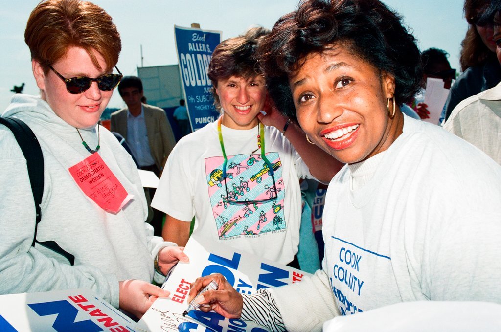 The Cook County Democratic Women host an event where Carol Moseley-Braun campaigns - Chicago Sun-Times