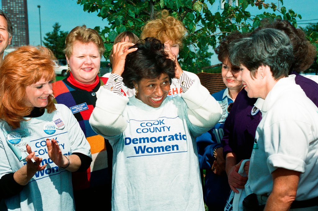 The Cook County Democratic Women host an event where Carol Moseley-Braun campaigns - Chicago Sun-Times