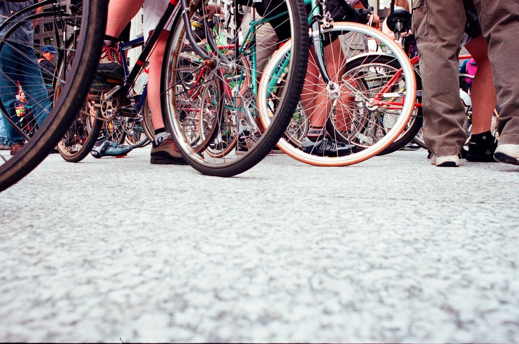A Bike to Work Rally is held at Daley Plaza - Chicago Sun-Times
