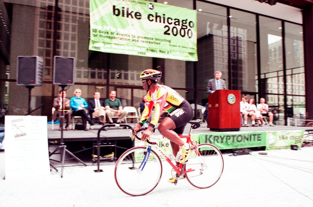 A Bike to Work Rally is held at Daley Plaza - Chicago Sun-Times