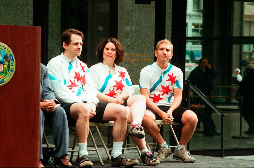 A Bike to Work Rally is held at Daley Plaza - Chicago Sun-Times