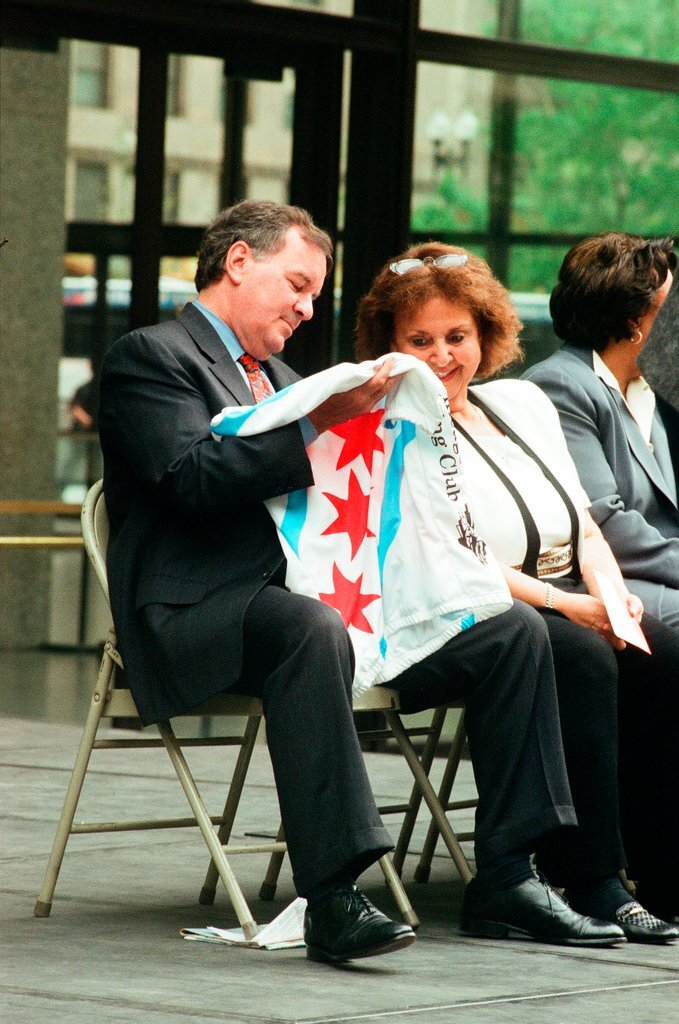 A Bike to Work Rally is held at Daley Plaza - Chicago Sun-Times