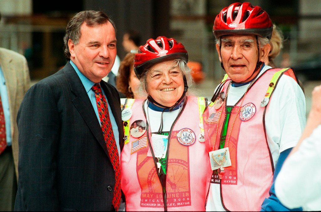 A Bike to Work Rally is held at Daley Plaza - Chicago Sun-Times