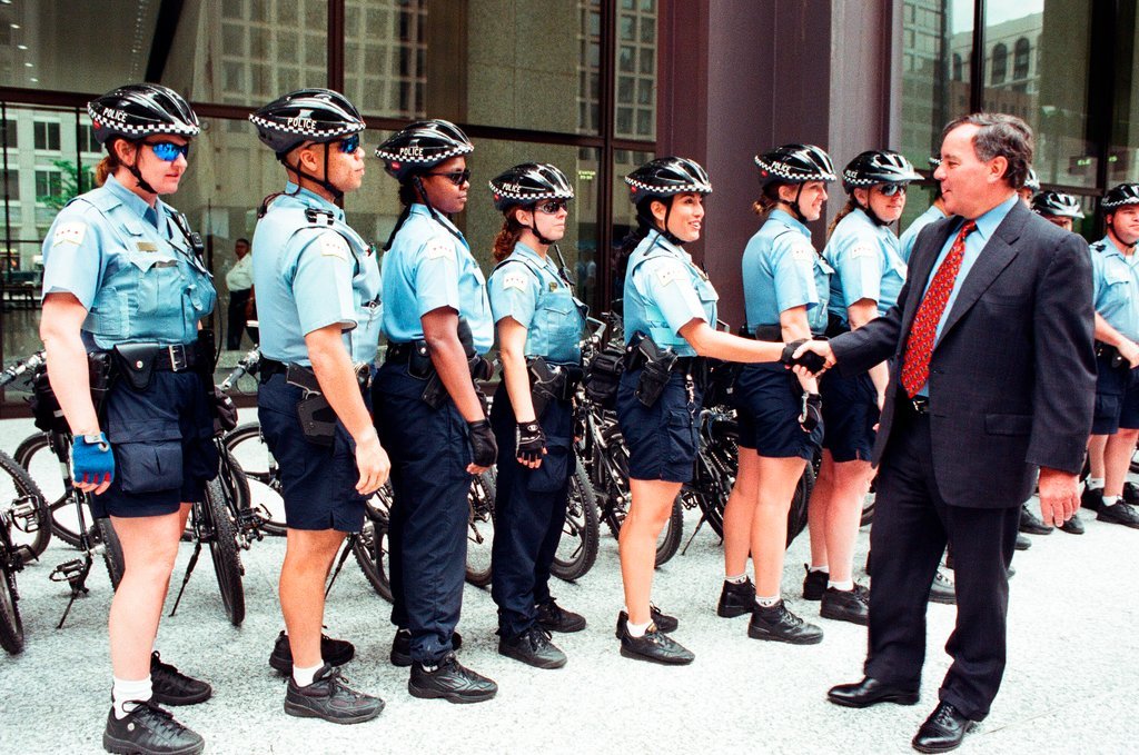 A Bike to Work Rally is held at Daley Plaza - Chicago Sun-Times