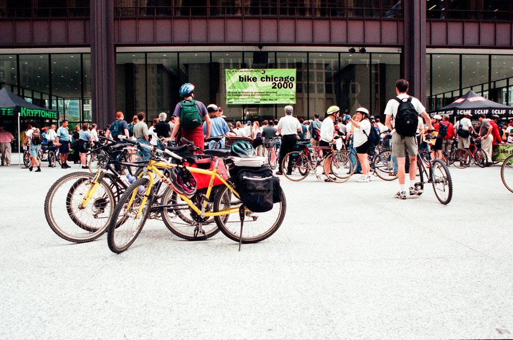 A Bike to Work Rally is held at Daley Plaza - Chicago Sun-Times
