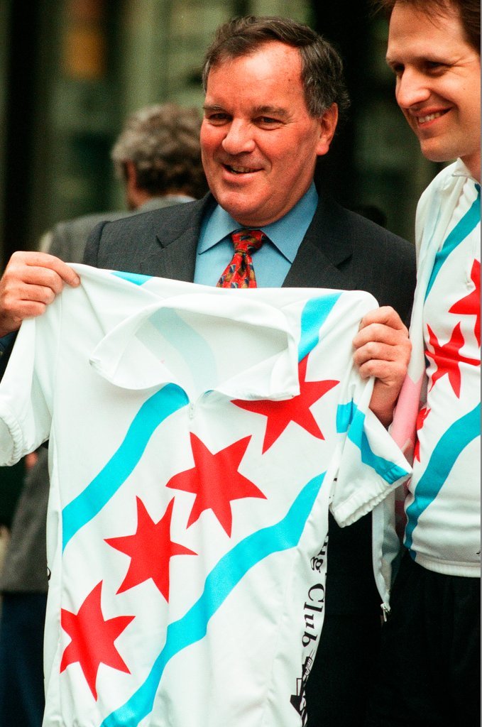 A Bike to Work Rally is held at Daley Plaza - Chicago Sun-Times