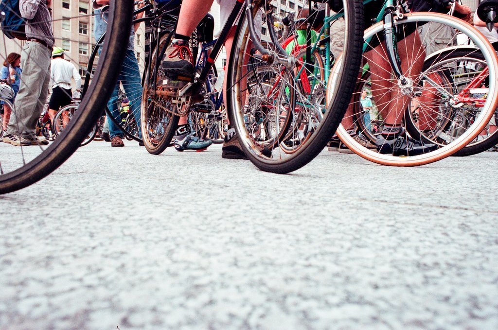 A Bike to Work Rally is held at Daley Plaza - Chicago Sun-Times