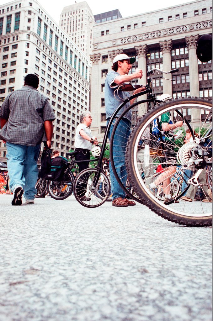 A Bike to Work Rally is held at Daley Plaza - Chicago Sun-Times