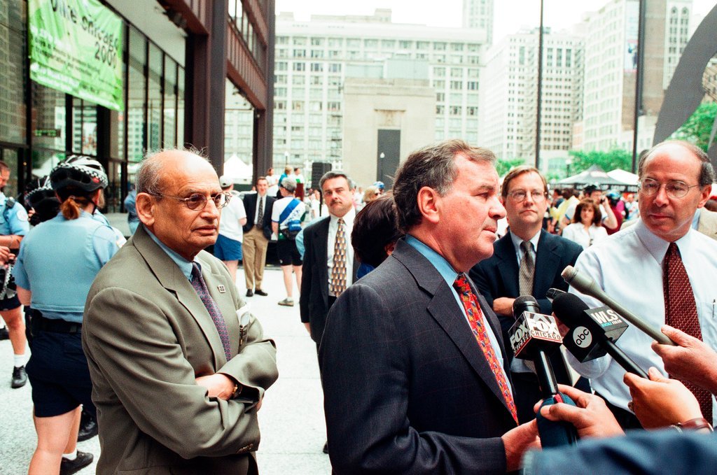 A Bike to Work Rally is held at Daley Plaza - Chicago Sun-Times
