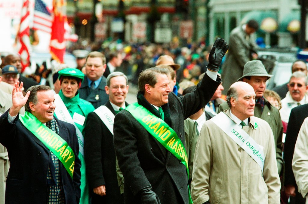 Al Gore leads the Saint Patrick's Day Parade - Chicago Sun-Times