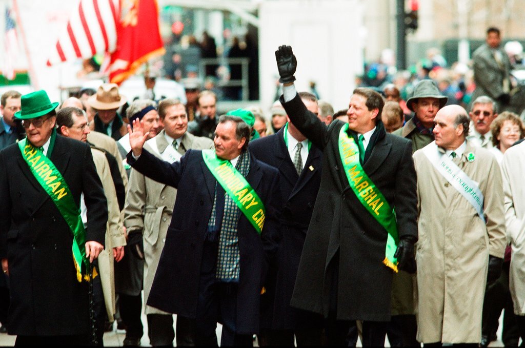 Al Gore leads the Saint Patrick's Day Parade - Chicago Sun-Times